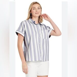Universal Thread Striped Blue and White Women's Top size medium